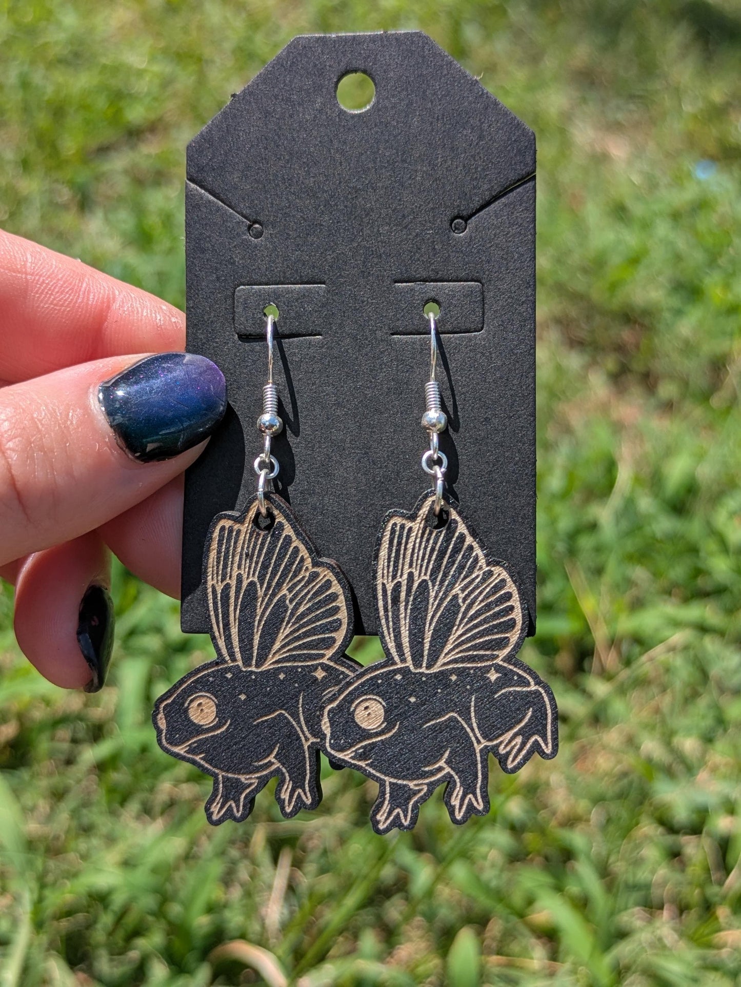 Fairy Frog Earrings - Enchanted Woodland Frogs with Wings