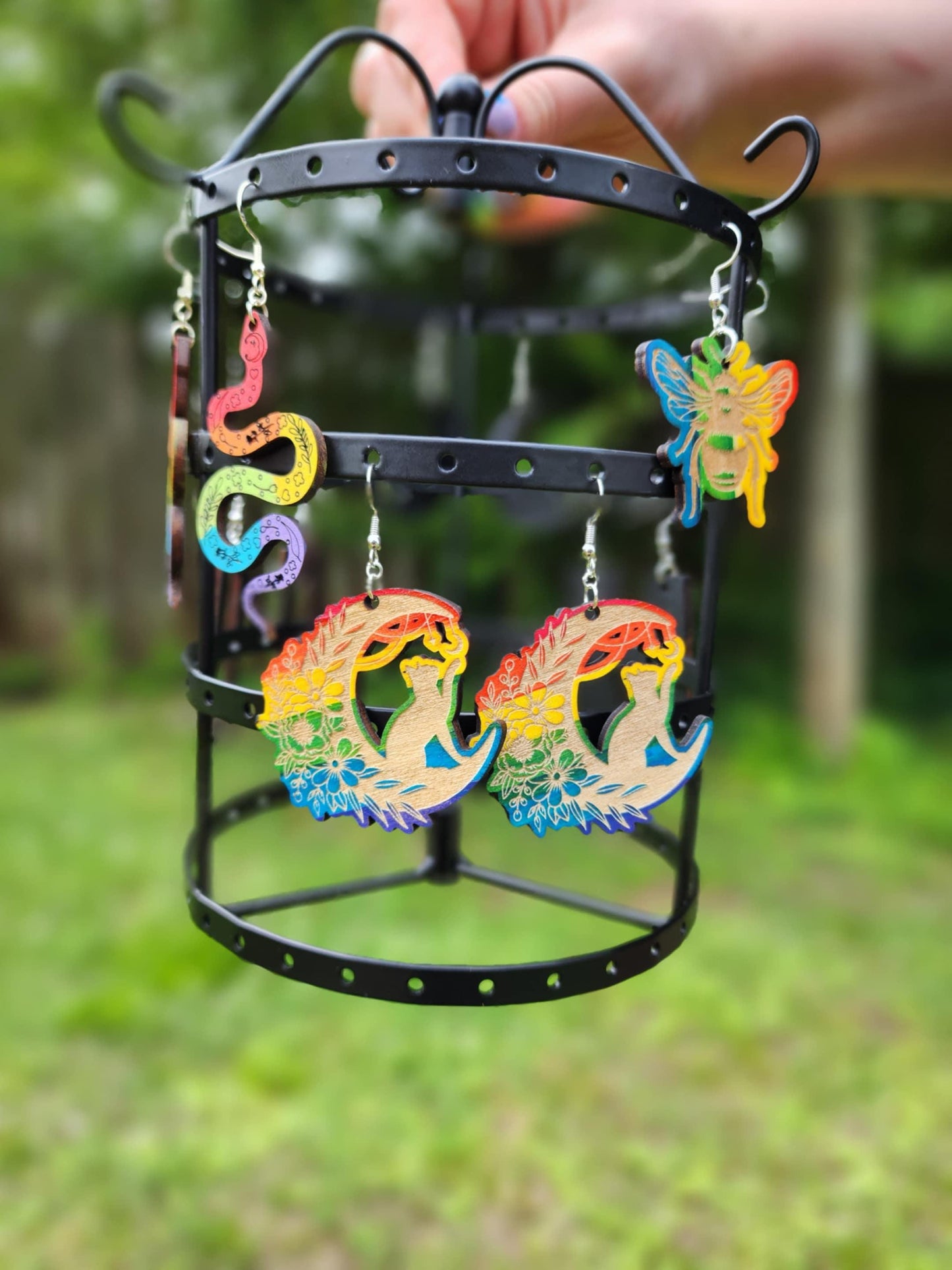 Pride Collection - Floral Cat Earrings